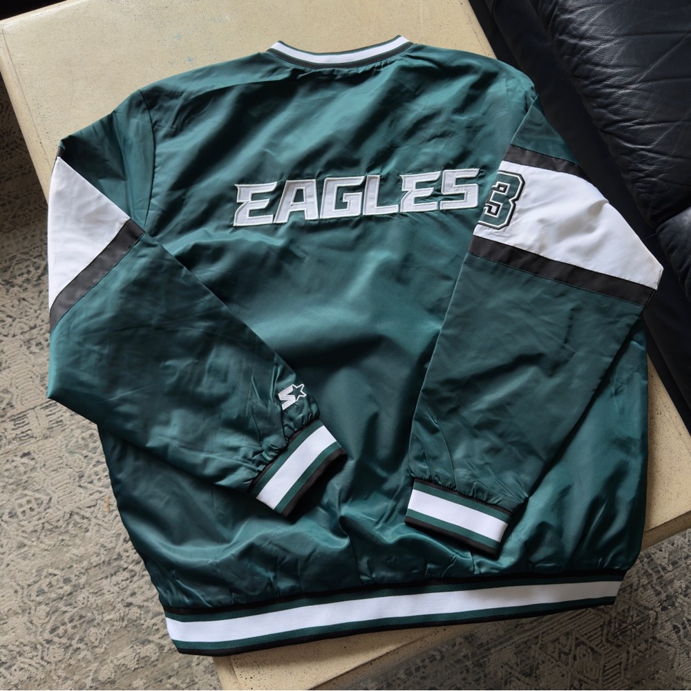 Starter Philadelphia eagles jacket pullover windb… - image 10